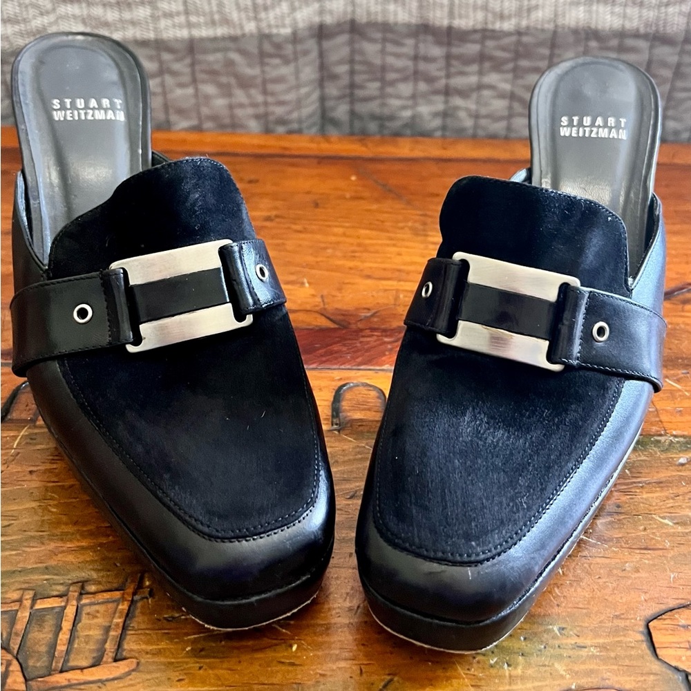 Stuart Weitzman Slip On Heels Black - image 2